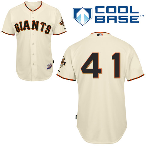 Jeremy Affeldt #41 MLB Jersey-San Francisco Giants Men's Authentic Home White Cool Base Baseball Jersey